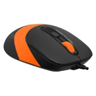 Mouse a4tech fm10 pc sau nb cu fir usb optic 1600 dpi butoane/scroll 4/1  negru / portocaliu fm10 orange (include tv 0.18lei) A4