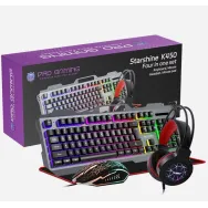 Kit pro gaming k450 4in1 mouse+tastatura+casti+mousepad interfata usb mouse: 1200-3600