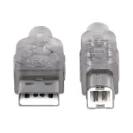 Manhattan 333405 cabluri USB 1,8 m USB 2.0 USB A USB B Argint