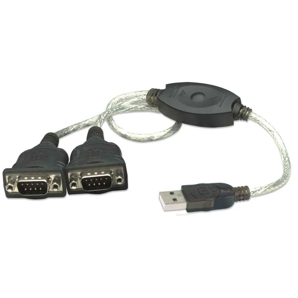 Manhattan 174947 cabluri seriale Negru 0,45 m USB A DB9