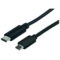 Manhattan 1m, USB 2.0 Micro-B USB C cabluri USB Micro-USB B Negru