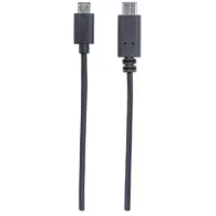 Manhattan 1m, USB 2.0 Micro-B USB C cabluri USB Micro-USB B Negru