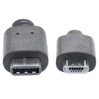 Manhattan 1m, USB 2.0 Micro-B USB C cabluri USB Micro-USB B Negru