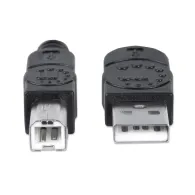 Manhattan 337779 cabluri USB 5 m USB 2.0 USB A USB B Negru