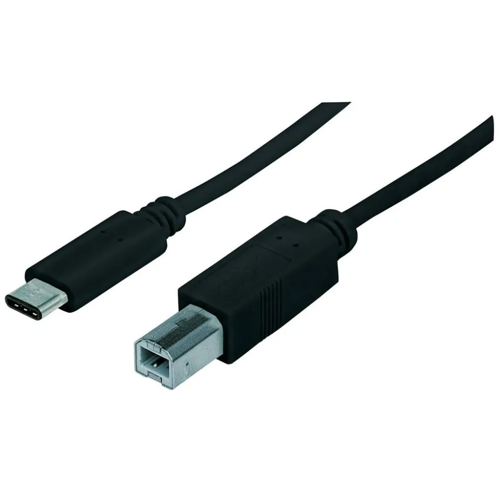 Manhattan 353304 cabluri USB 1 m USB 2.0 USB C USB B Negru