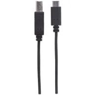 Manhattan 353304 cabluri USB 1 m USB 2.0 USB C USB B Negru