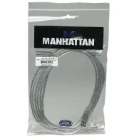 Manhattan 340458 cabluri USB 3 m USB 2.0 USB A USB B Argint