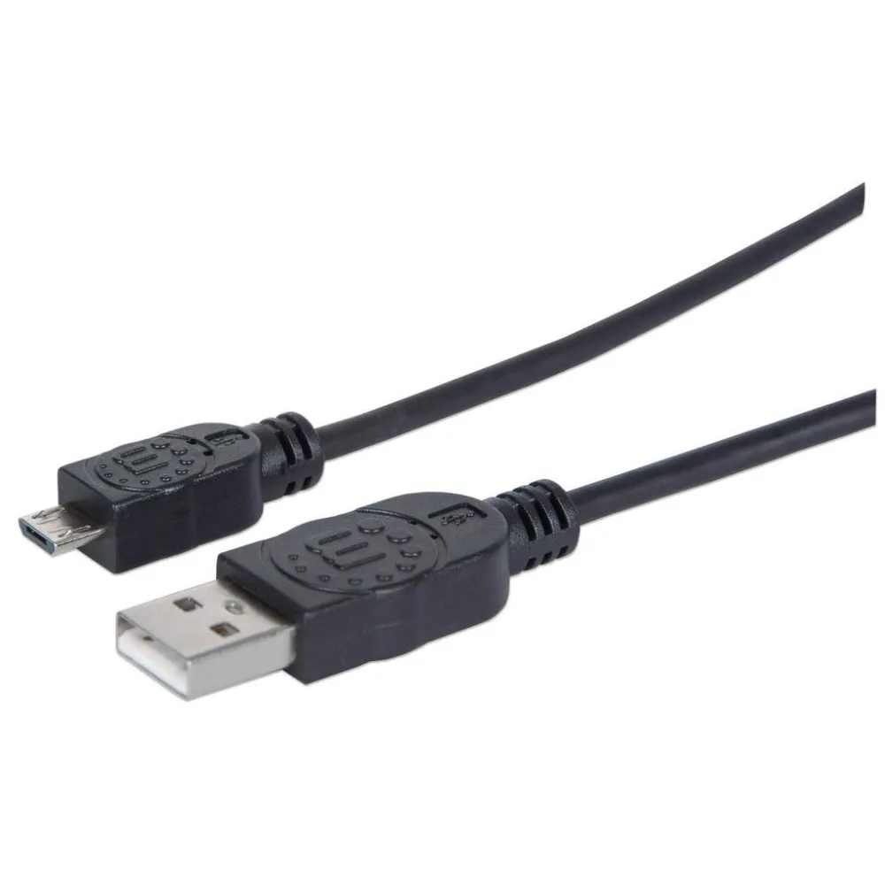 Manhattan 307178 cabluri USB 1,8 m USB 2.0 USB A Micro-USB B Negru