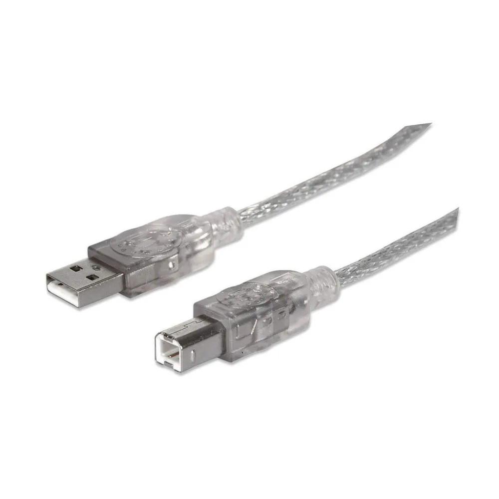 Manhattan 345408 cabluri USB 5 m USB 2.0 USB A USB B Argint