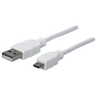 Manhattan 324069 cabluri USB 1,8 m USB 2.0 USB A Micro-USB B Alb