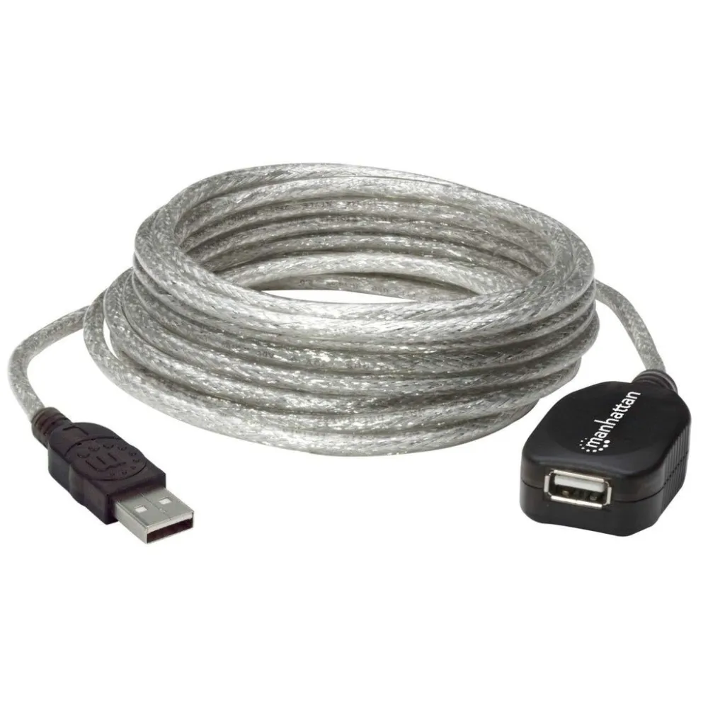 Manhattan 519779 cabluri USB 5 m USB 2.0 USB A Argint