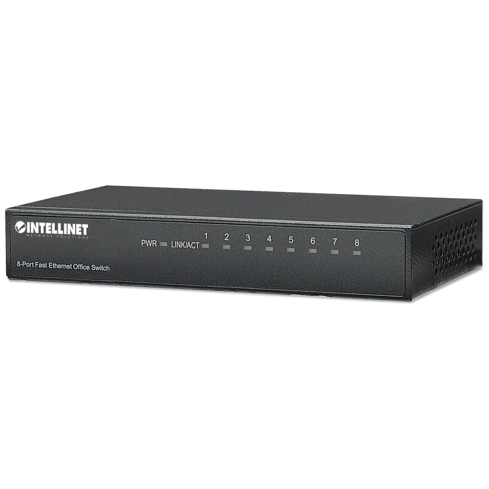 Intellinet 8-Port Fast Ethernet Office Switch Fast Ethernet (10 100) Negru