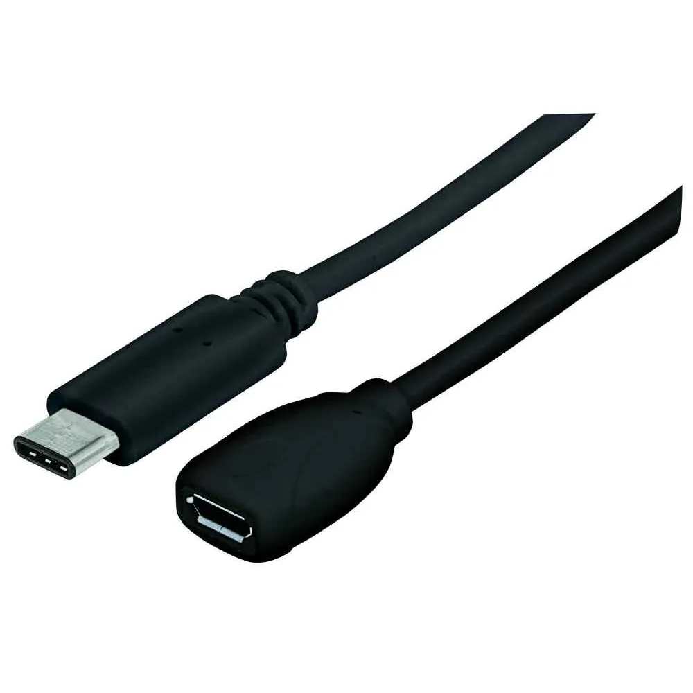 Manhattan 353335 cabluri USB 0,15 m USB 2.0 Micro-USB B USB C Negru