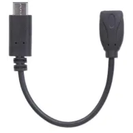 Manhattan 353335 cabluri USB 0,15 m USB 2.0 Micro-USB B USB C Negru