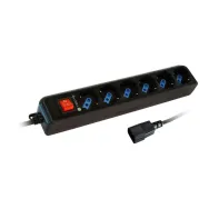 Techly IUPS-PCP-6V prelungitoare 1,5 m 6 ieșire(i) AC Negru