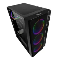 Carcasa  spacer - gaming middle tower atx rainbow fara sursa sticla securizata 4 x fan usb 2.0 x 2 usb 3.0 x 1 mesh fan controll