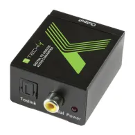 Techly IDATA SPDIF-3 adaptor mufă cablu Multiconnection RCA Negru