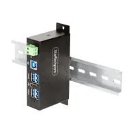 StarTech.com 5G4AINDRM-USB-A-HUB hub-uri de interfață USB 3.2 Gen 1 (3.1 Gen 1) Type-B 5000 Mbit s Negru