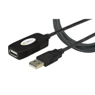 Techly IUSB-REP10TY cabluri USB 10 m USB 2.0 USB A Negru