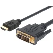 Techly 1.8m HDMI - DVI-D M M 1,8 m Negru