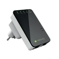 Techly I-WL-REPEATER2 router wireless Fast Ethernet Negru, Alb