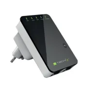 Techly I-WL-REPEATER2 router wireless Fast Ethernet Negru, Alb