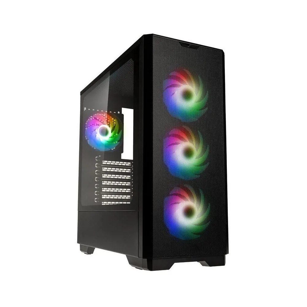 Unity solar mesh argb mid-tower negru