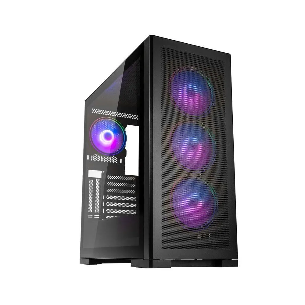 Unity meshbay argb mid-tower negru