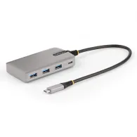 StarTech.com HB31C3A1CDPPD3 hub-uri de interfață USB 3.2 Gen 2 (3.1 Gen 2) Type-C 10000 Mbit s Argint