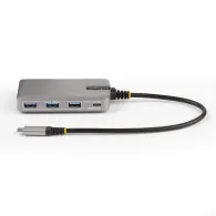 StarTech.com HB31C3A1CDPPD3 hub-uri de interfață USB 3.2 Gen 2 (3.1 Gen 2) Type-C 10000 Mbit s Argint