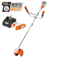 Motocoasa pe acumulator Ruris 3024e Power Alfa Up, contine acumulator+incarcator