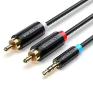 Vention BCLBF cablu audio 1 m 3.5mm TRRS 2 x RCA Negru