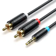 Vention BCLBH cablu audio 2 m 3.5mm 2 x RCA Negru
