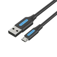 Vention COLBI cabluri USB 3 m USB 2.0 USB A Micro-USB B Negru, Argint