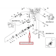 Ax melcat pentru motocoasa cu masa KR201