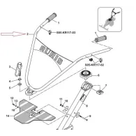 Coarne asamblate pentru motocoasa cu masa KR117