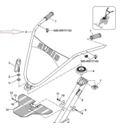 Coarne asamblate pentru motocoasa cu masa KR117