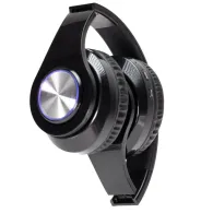 Casti  spacer wireless standard utilizare multimedia smartphone microfon pe casca conectare prin bluetooth 5.0 iluminare rgb neg