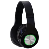 Casti  spacer wireless standard utilizare multimedia smartphone microfon pe casca conectare prin bluetooth 5.0 iluminare rgb neg