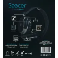 Casti  spacer wireless standard utilizare multimedia smartphone microfon pe casca conectare prin bluetooth 4.0 negru sp-bh-03 (i