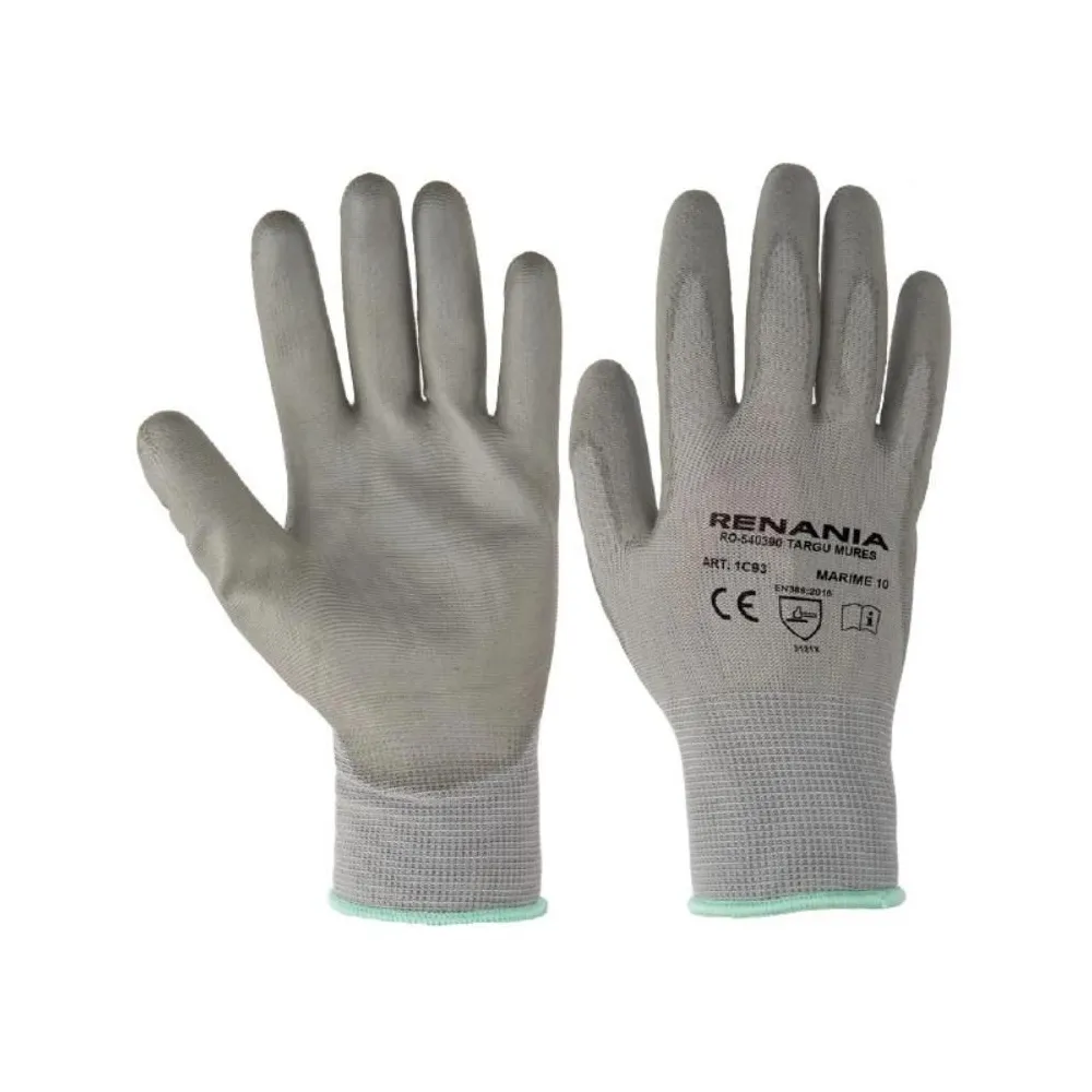 Manusi protectie skin grey impregnate in poliuretan