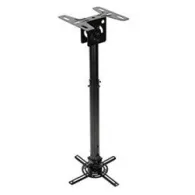 Ceiling mount with pole black quick projector reconnect/ disconnect +/- 30 rotation +/-20 pitch and roll adjustable height from 