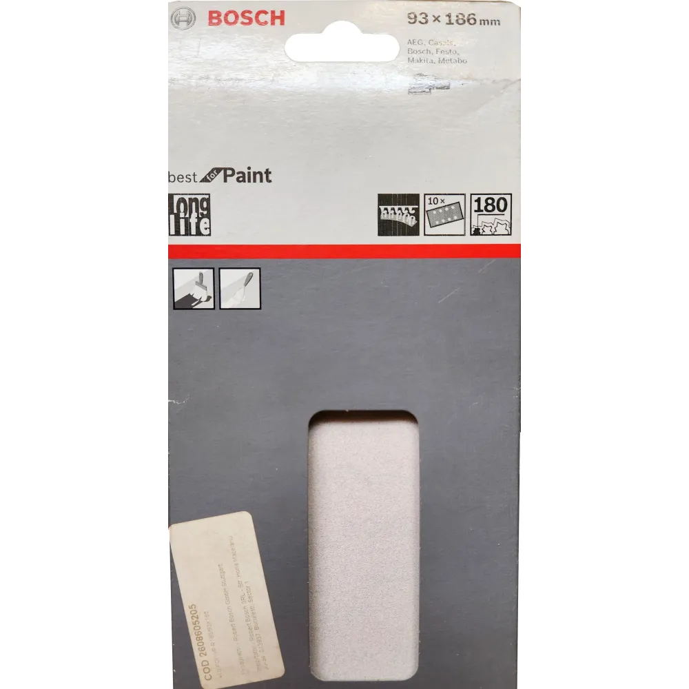 Bosch set 10 foi abrazive wp r180/93x185mm