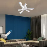 Lustra led dimabila, 40W, 6 brate, 3 culori, 610x90mm, telecomanda