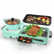 Gratar electric 2200W, oala cu capac 20cm