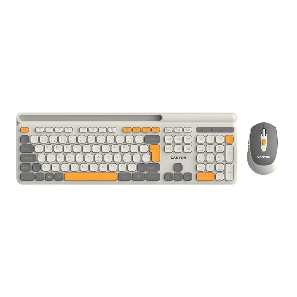 Canyon hset-w5 en keyboard+mouse aaa+aa wireless beige