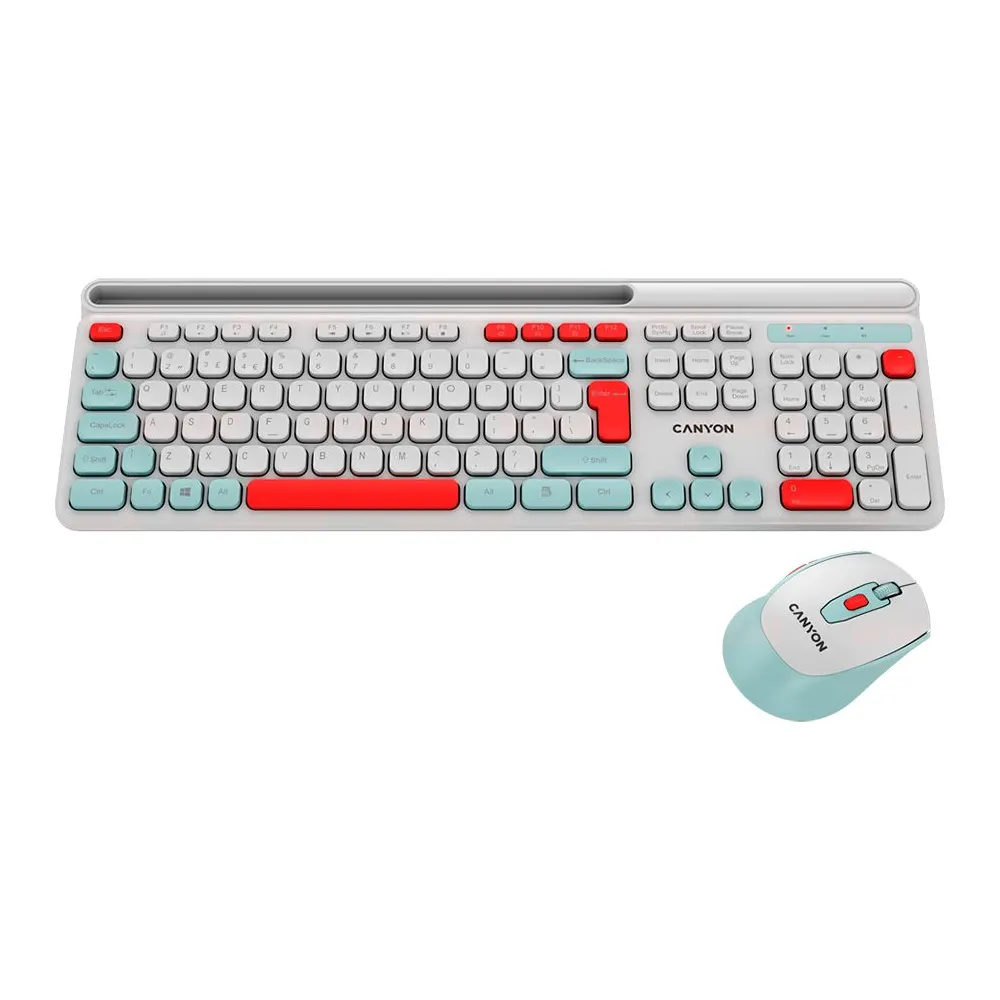 Canyon hset-w5 en keyboard+mouse aaa+aa wireless white