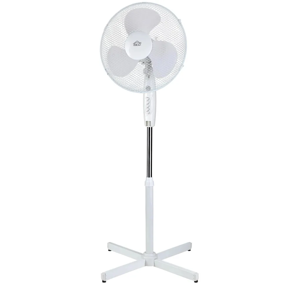 Ventilator cu picior DCG, 40cm, 40W, 3 trepte viteza, alb