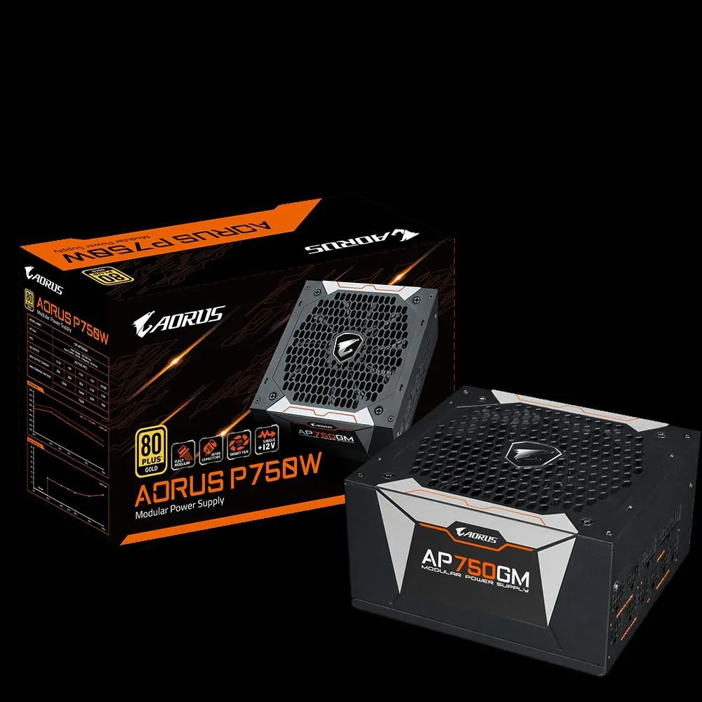 Sursa sursa gigabyte aorus p750 750 w modulara atx 12v 2.31 fan 135 mm x 1 80 plus gold gp-ap750gm-eu (include tv 1.5 lei) Gigab