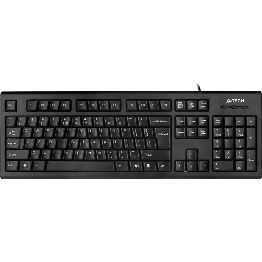 Tastatura a4tech krs85 cu fir 104 taste format standard  usb negru krs-85-usb (include tv 0.8lei) A4tech - 1